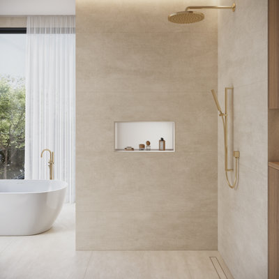 Cantrio SN-2412 24 inch 18-Gauge 304 Stainless Steel Recessed Shower Niche
