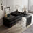 Chente Fully-Assembled, 47.24''-90.55'' Extendable Vanity Modern Solid Wood 6 Drawers Double Dresser-903662871
