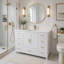 Meuble-lavabo moderne en bois massif avec plateau en quartz de Carrare, portes à fermeture douce et tiroirs spacieux pour un rangement élégant-1457392200