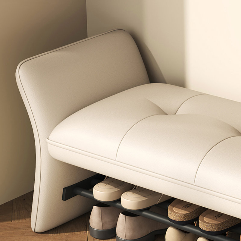 Banc rembourré, Beige