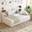 Lit plateforme simple tapissier avec rangement et tiroirs-118019210