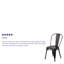 Chaise d'appoint empilable en métal Lily-1652496482