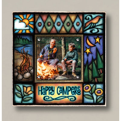 Blue Solid Wood Matte Picture Frame