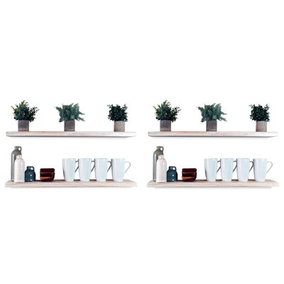 Suzy 2 Piece Pine Floating Shelf