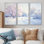 «Winter Peacefulness Forest III - Winter Landscape», ensemble d'art mural