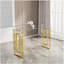 Table d'appoint de salle à manger en acier inoxydable transparent BS-02