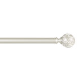 Vulcan 1" Window Curtain Rod and Finial Set