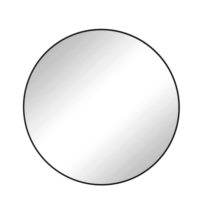 Miroir mural rond noir 39 po