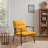 Fabric Upholstered Accent Armchair With Metal Frame And Wooden Armrests-118866583