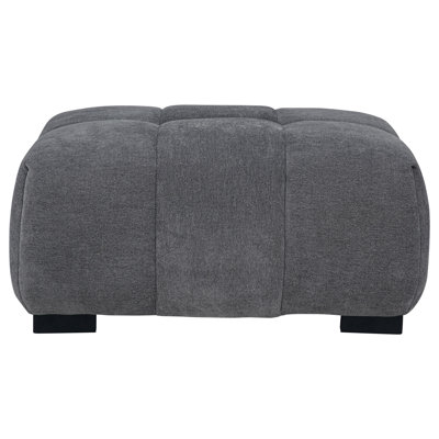 Repose-pieds rectangulaire gris anthracite Plather