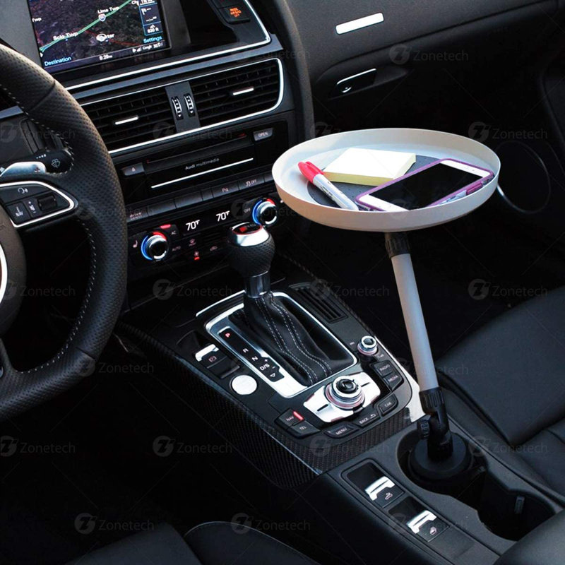 Zone pivotante et bac de rangement pour voiture Zone Tech - Plateau pivotant à 360 degrés et bac de rangement de qualité supérieure pour la plupart des porte-gobelets de voiture