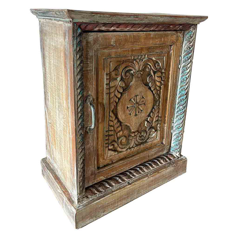 Aillee 50cm W Solid Wood Bedside Table