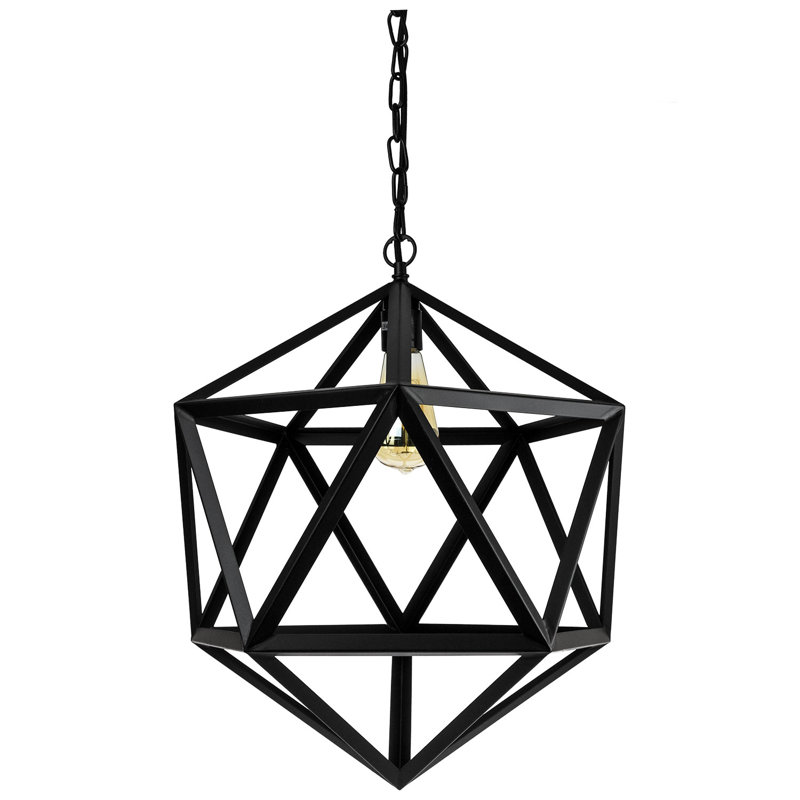 Luminaire suspendu géométrique simple à 1 lumière