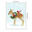 «Winter Woodland Creatures with Cardinals II» par Laura Marr, reproduction d'art sur toile encadrée