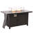 Damera Rectangle Aluminum Propane Smokeless Fire Pit Table with Lid