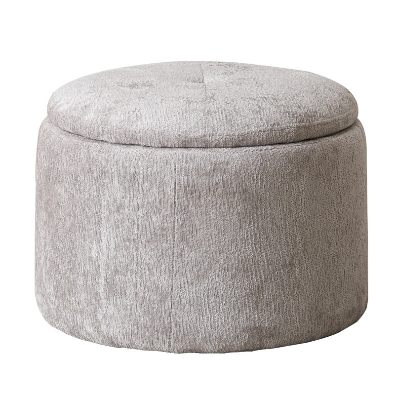 Repose-pieds moderne avec rangement, gris clair, Gris clair