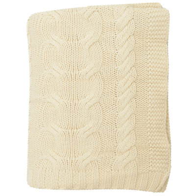 Chunky Braid Knitted Throw Blanket