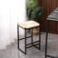 Set Of 2 Backless Bar Stools For Kitchen Counter Paper Rope Woven Dining Chairs For Home & Kitchen (Paper Rope Backless)