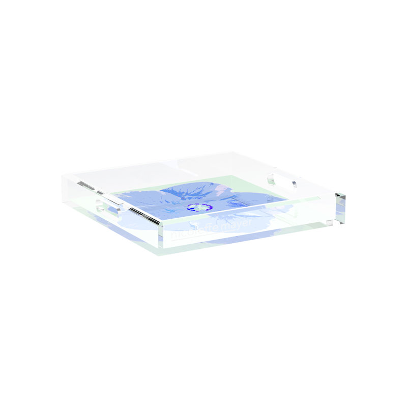 Decorative Tray, 12"W x 12"D x 2"H, Clematis