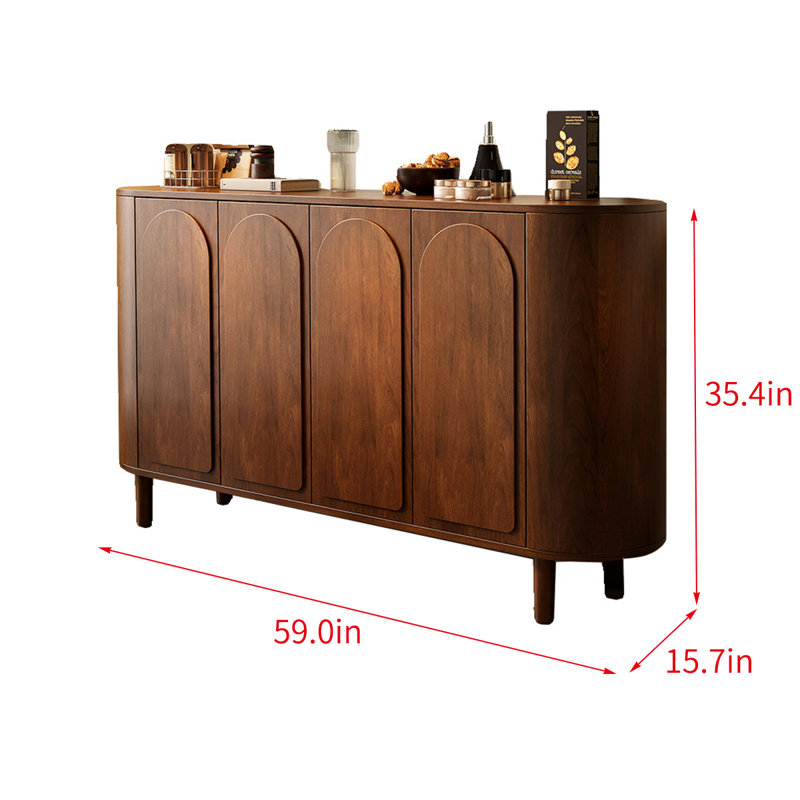 Buffets rétro en bois manufacturé polyvalent