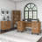 Magomed L-Shaped Computer Desk Office Set with Hutch-937115998