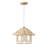 1-Gold woven adjustable iron pendant light