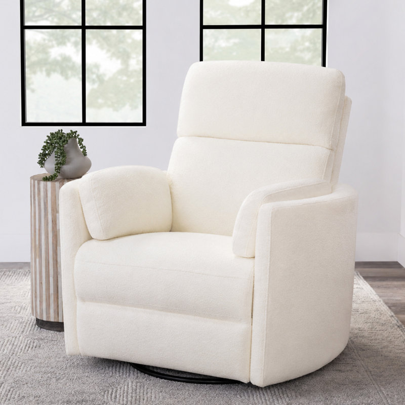 Fauteuil inclinable pivotant en polyester avec port USB intégré Bre Jelissa , Huître Revel