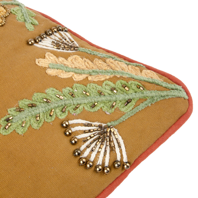 Kilian Abstract Yellow Square Cushion