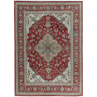 Tapis rouge noué à la main de haute qualité