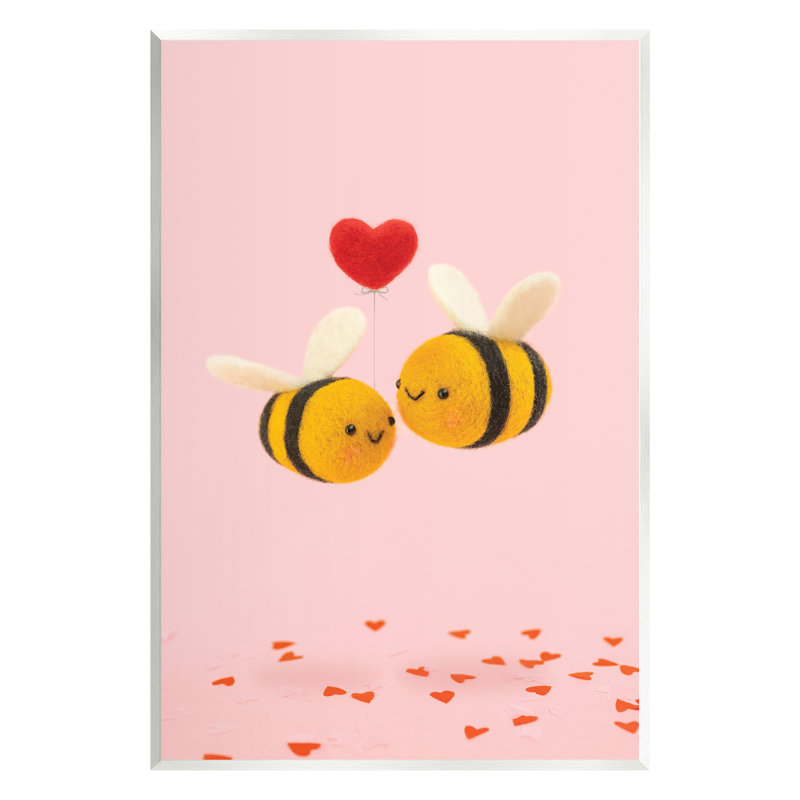 Photographie romantique de bourdons roses par Lemon & Sugar, H 19 po x l 13 po x P 0,5 po, Mdf