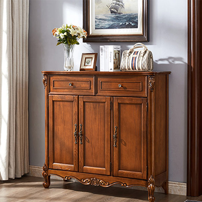 Shoe Cabinet 24 Pair Shoe Storage Cabinet, Brown Wood