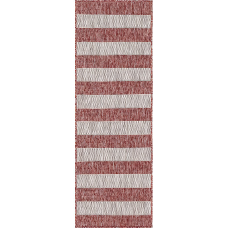 Simkins Striped Indoor / Outdoor Rug, Runner 2' x 6'1"