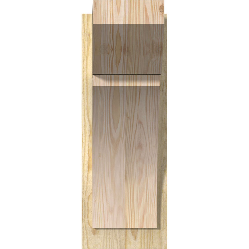 Persienne en bois Thatton, P 14 po x H 22 po, Sapin Douglas de 6 po (sciage brut)