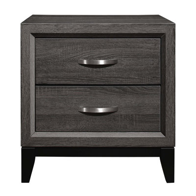 Styling Gray Finish 1pc Nightstand Dovetail Drawers Unique Bedroom Furniture