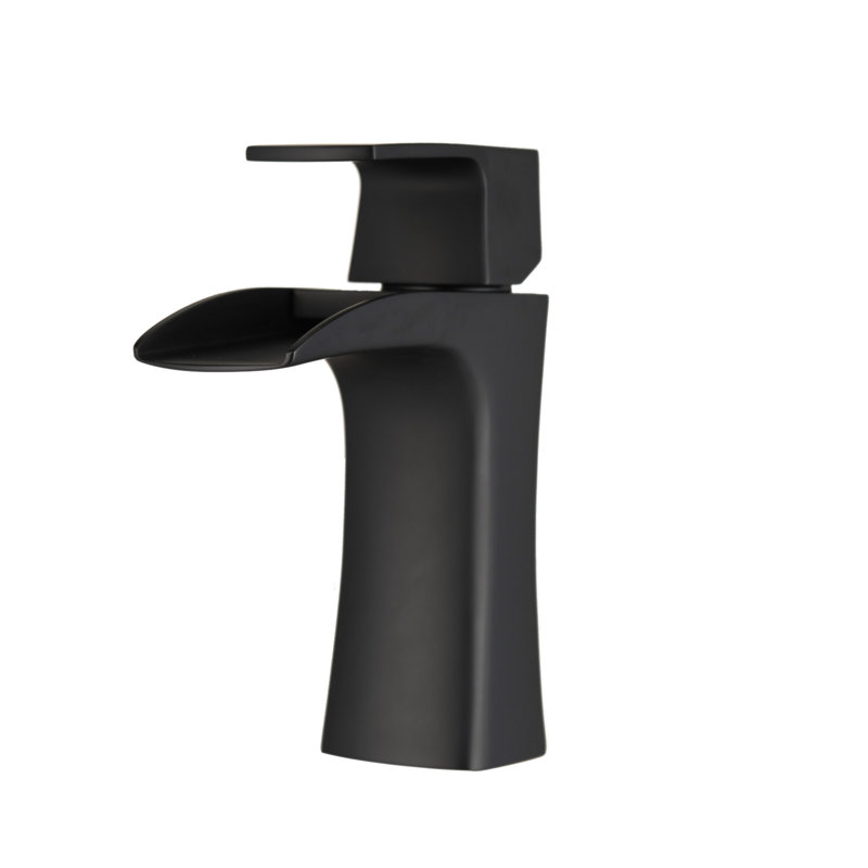 Robinet de salle de bain Waterfall, Noir mat