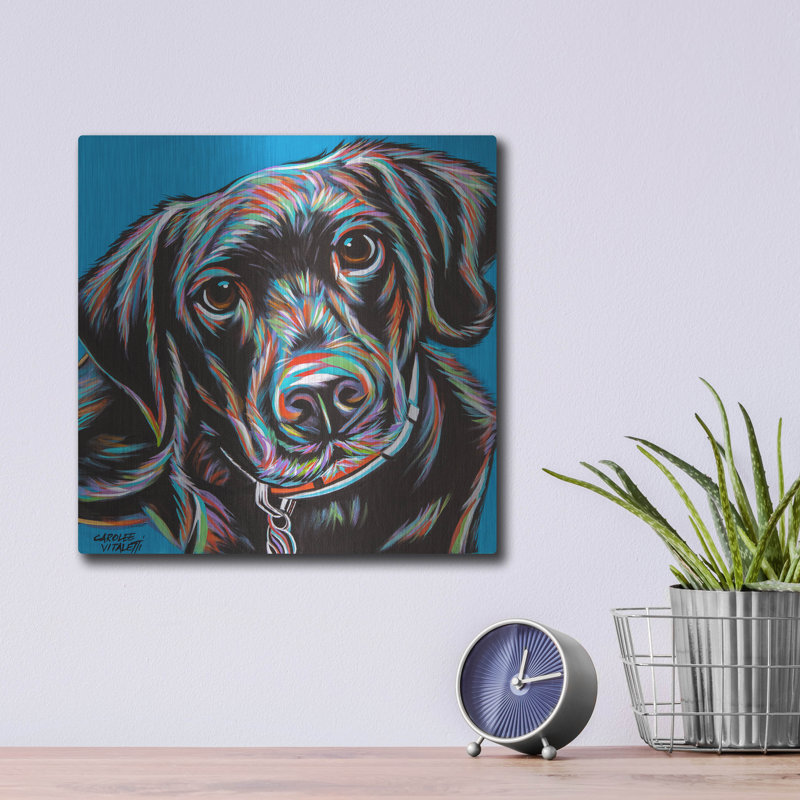 «Furry Dog Friend 2» par Carolee Vitaletti, H 12 po x l 12 po