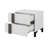 Modern High Gloss 3-Piece Bedroom Set Floating Bed Frame Queen Size Platform Bed With LED Light & 2 Nightstands