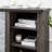 Mantel Stone TV Media Stand With With Faux Stacked Stone Surround,Modern Entertainment Console With Open Storage Space-1874041929