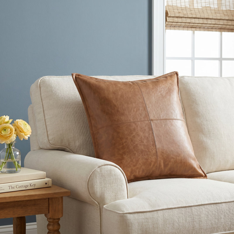 Cutler Throw Pillow Cover & Insert, Chestnut, Square 18"