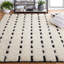 Tapis rayé en laine / coton tissé à la main Franchezca-72749139