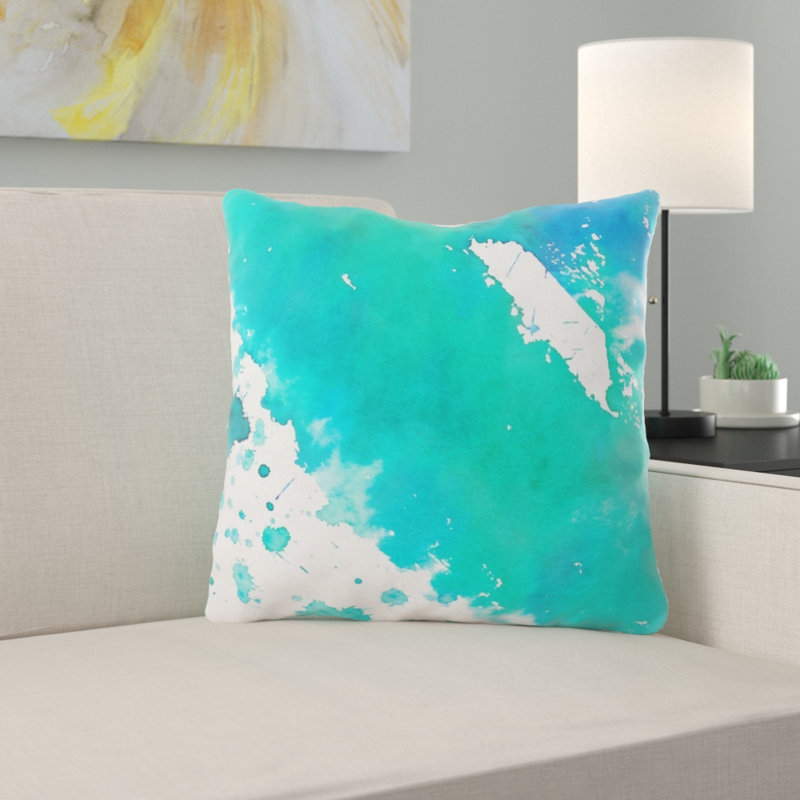 Coussin watercolour Vancleave, Microsuède, Intérieur