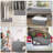 105L Extra Large Storage Bags, Folding Moving Comforter Blanket Storage Bags,Strong Handles&Zippers Clear Window,(Grey/3 Pcs)