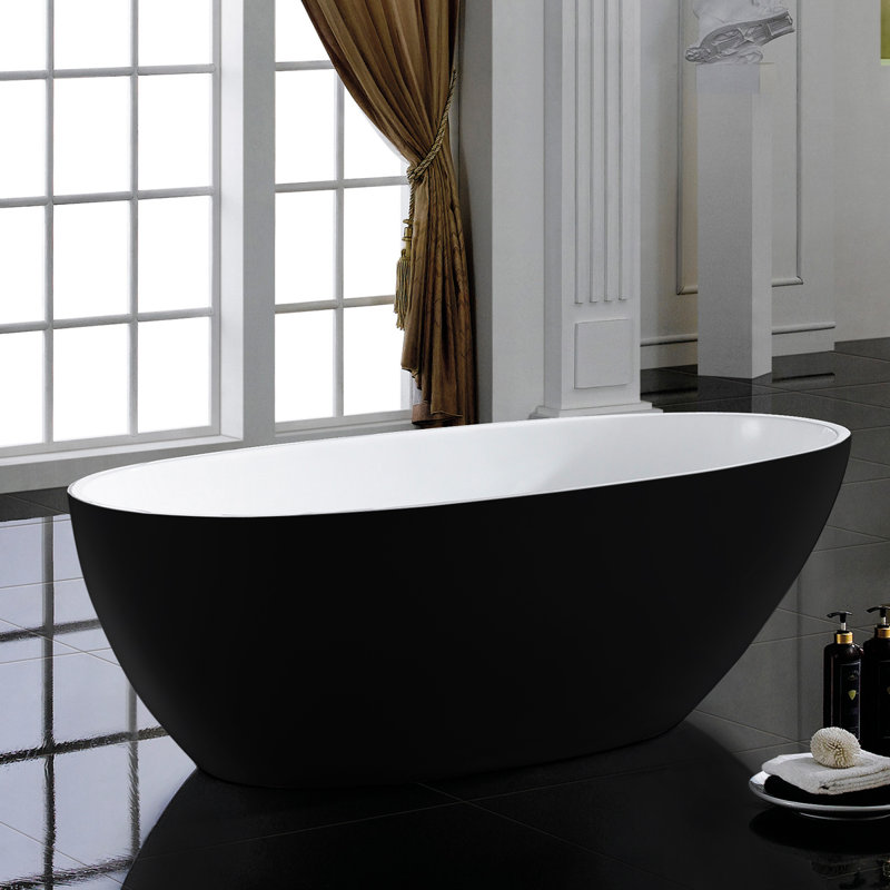 Tex 66.5'' x 33.5'' Soaking Acrylic Bathtub