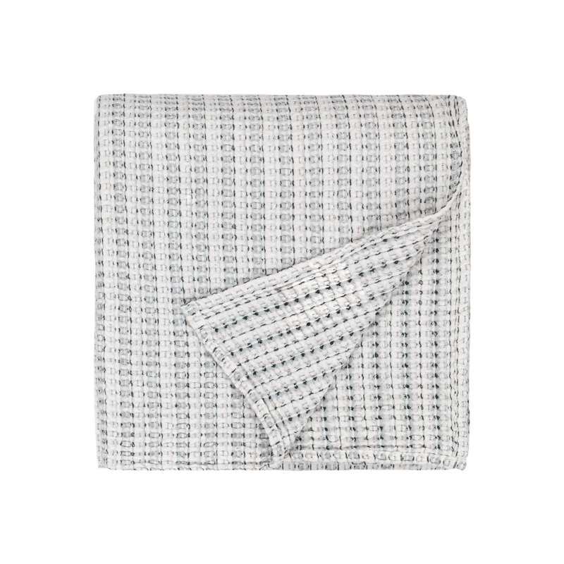 Sopheak Waffle Throw Blanket, Blue