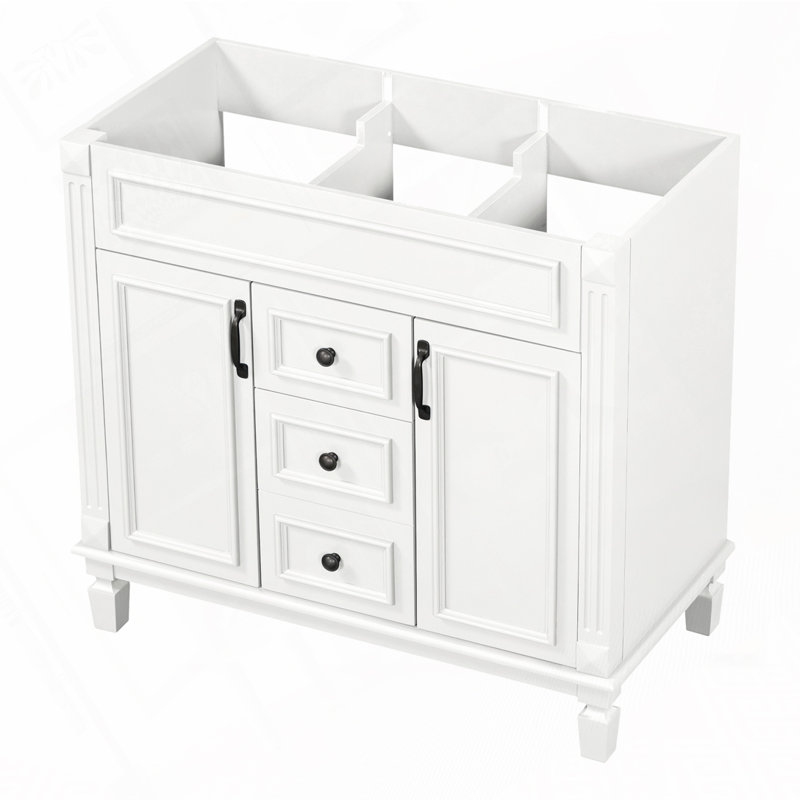 Meuble-lavabo 36 po sans lavabo supérieur, armoire seulement, Blanc