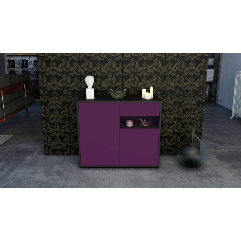 Rayburn 92cm Sideboard, Anthracite/Purple