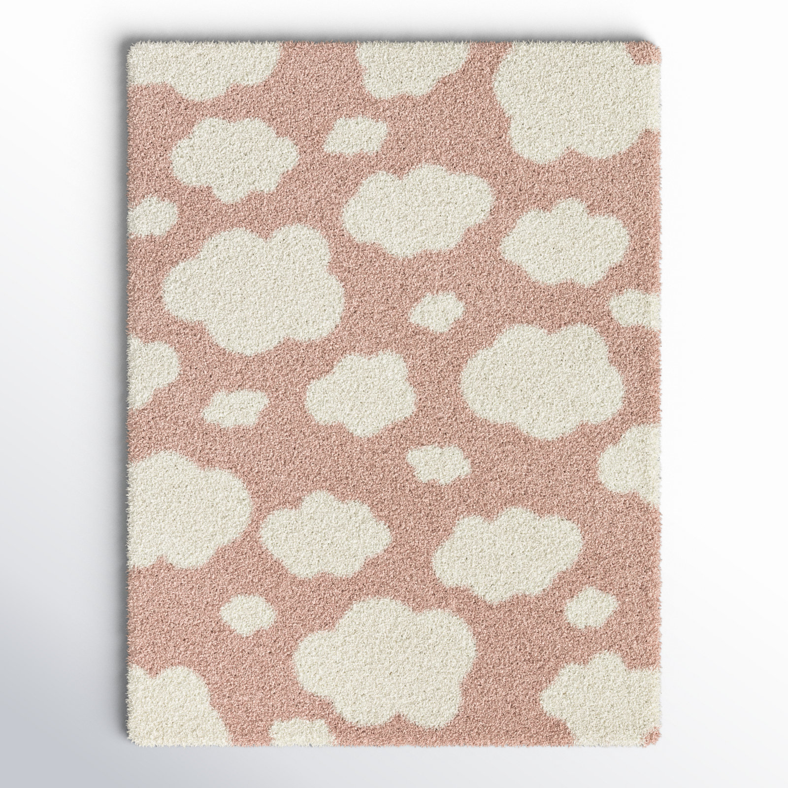 Primland Cloud Shag Area Rug, Rectangle 5'3" x 7', Pink