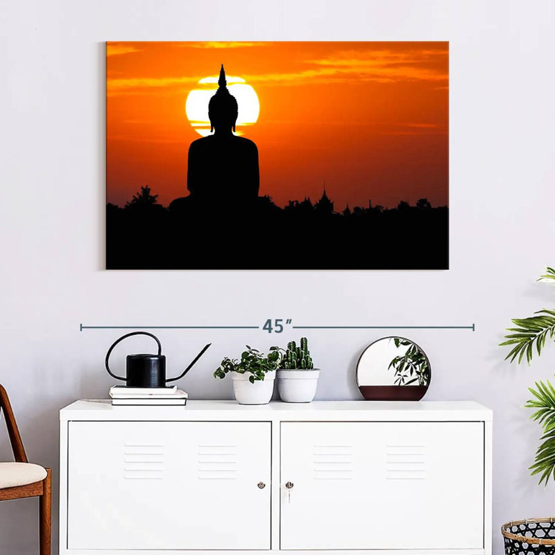 Silhouette de Bouddha géant Kerrick, H 26 po x l 39 po