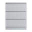 Carlton 3 Drawer Chest Of Drawers: 60cm Wide. Matt Finish. Scratch Resistant. Handleless Design.-39703021