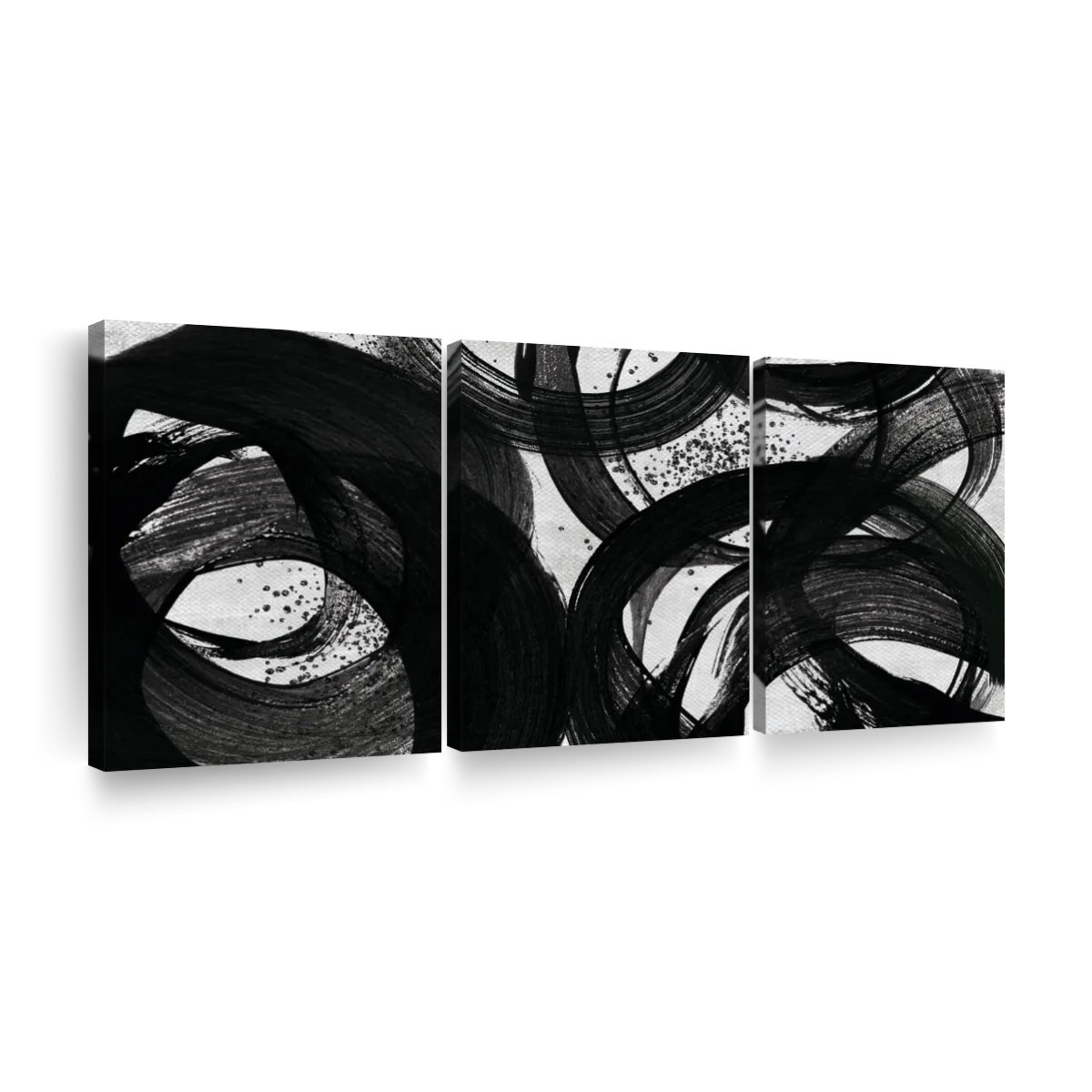 Wrought Studio Abstract Black Multi Piece Canvas Print - Wayfair Canada